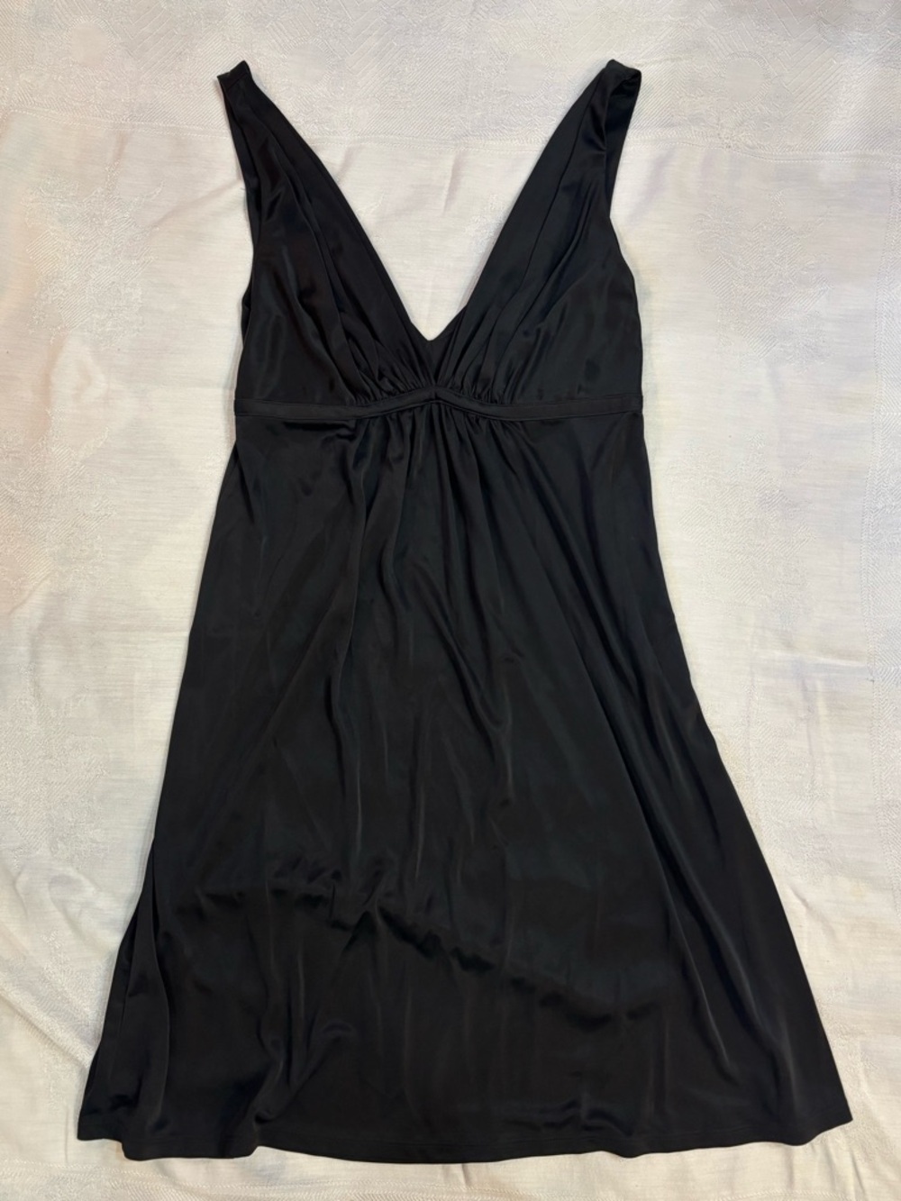Natori Black V-Neck Babydoll Dress
